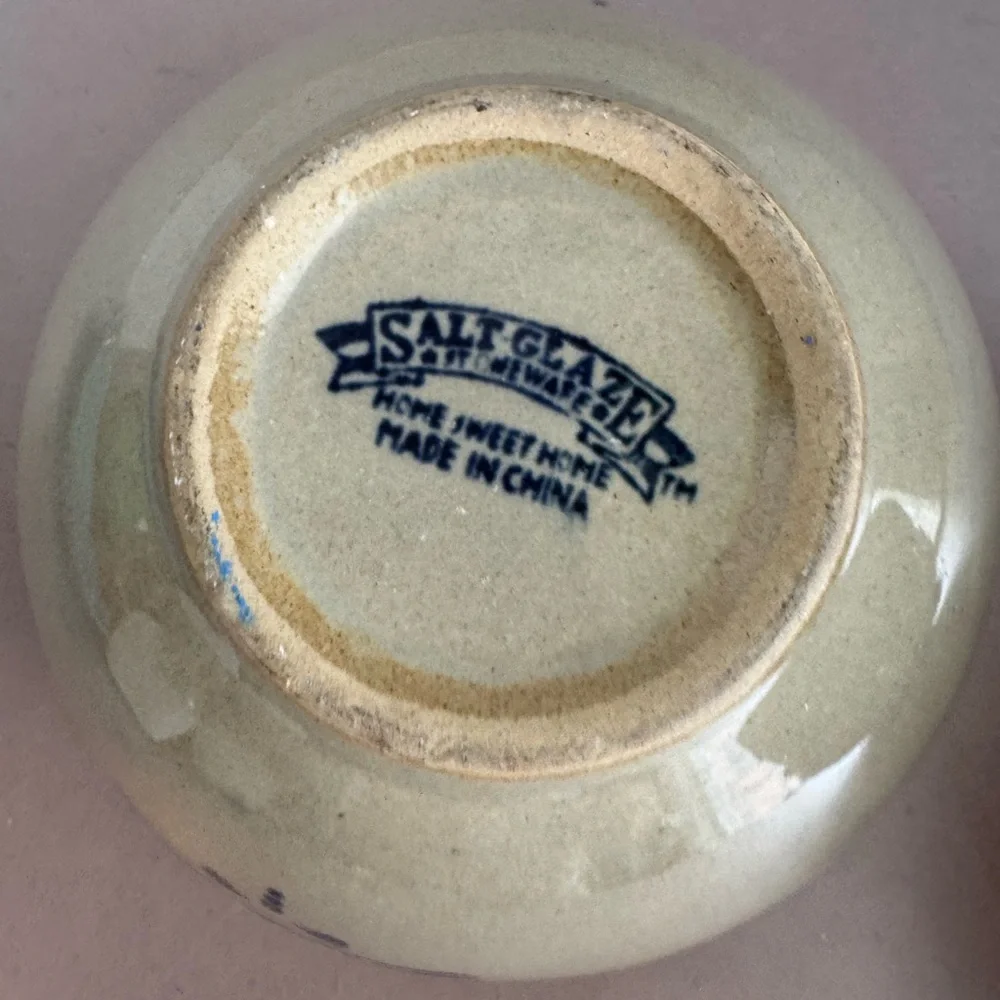 Home Sweet Home Salt Glaze Ceramic Bowl